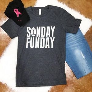 Sunday FunDay Football Graphic Tee Gray